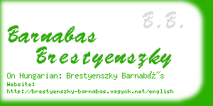 barnabas brestyenszky business card